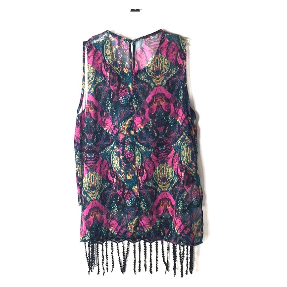 BCBGeneration Blouse Tank Tassels Sleeveless *B - Picture 4 of 5